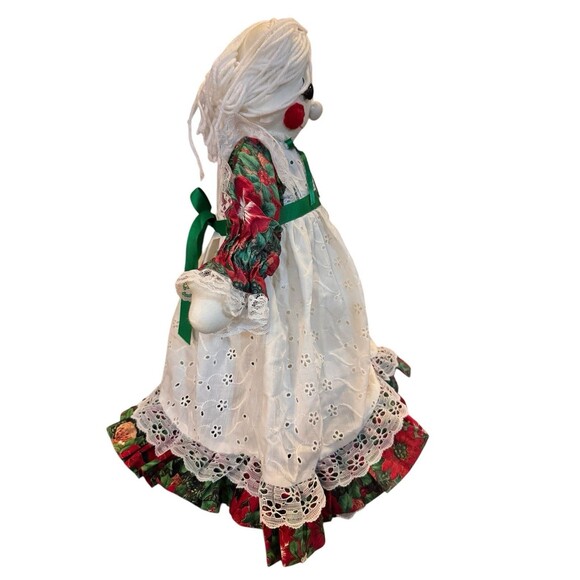 Vintage Mr And Mrs Claus Raggedy Ann Dolls Mrs clause 80s Holiday Decor - Picture 8 of 11